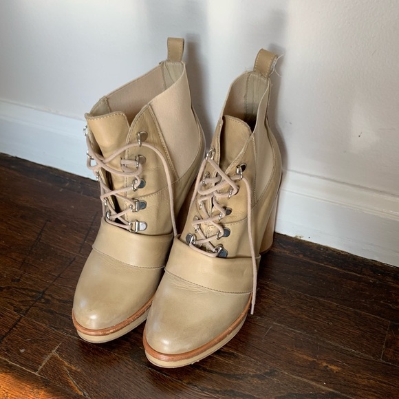 Ouigal Leather Booties - Picture 1 of 7